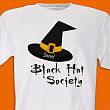 Black Hat Society Halloween T-shirt 32472X