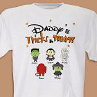 Tricks and Treats Character Personalized T-shirt