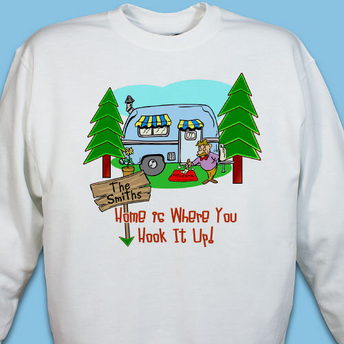 Home is Where You Hook It Up Personalized Retired Sweatshirts