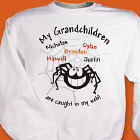 Caught In My Web Personalized Halloween Sweatshirt