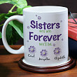 Personalized Sisters Forever Coffee Mug