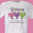 3409X - Heart Strings Personalized Sisters Shirt