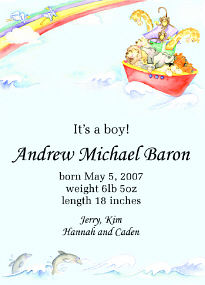 Ark Animals Birth Announcements