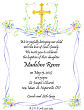 116436 - Cross & Flowers Christening Invitations