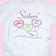 3173X - Sisters Heartstrings Personalized T-Shirt