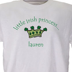 Little Irish Princess Personalized Youth T-shirt