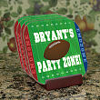 625789CS - Football Party Zone Personalized Coaster Set  
