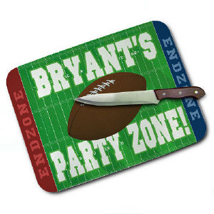 Football Party Zone Personalized Cutting Board
