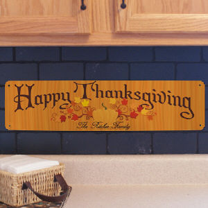 Happy Thanksgiving Metal Wall Decor Sign