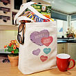 Candy Hearts Personalized Canvas Tote Bag 80172