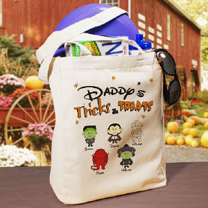 Tricks and Treats Character Personalized Tote Bag