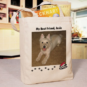 My Best Friend Dog Personalized Photo Tote Bag