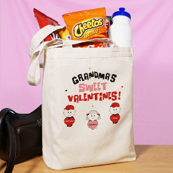 Sweet Valentines Personalized Canvas Valentine Tote Bag