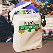 My Groceries Personalized Canvas Reusable Grocery Tote Bag