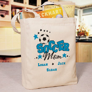 Soccer Mom Personalized Canvas Tote Bag