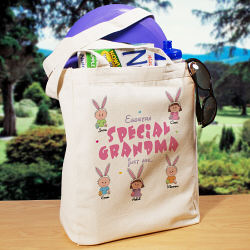 Personalized Easter Canvas Tote Bag - Eggstra Special