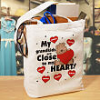 Close To My Heart Personalized Canvas Valentine Tote Bag