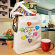Color the World Personalized Canvas Tote Bag 85312