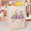 Head Over Tails Personalized Canvas Tote Bag