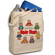 84042 - Bear Hugs Personalized Canvas Tote Bag