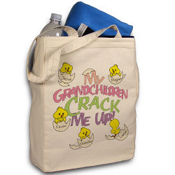 Crack Me Up Personalized Canvas Tote Bag