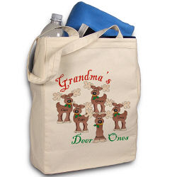 Deer Ones Personalized Canvas Tote Bag