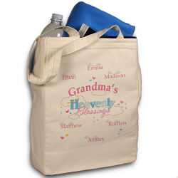 Heavenly Blessings Personalized Canvas Tote Bag