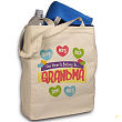 G11909 - My Hearts Belong to Personalized Canvas Tote Bag
