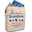 816402 - Our Hearts Personalized Canvas Tote Bag