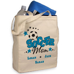 Soccer Mom Personalized Canvas Tote Bag