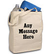 80532 - Standard Message Personalized  Canvas Tote Bag
