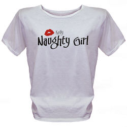 Naughty Girl Personalized Scoop Neck T-shirt