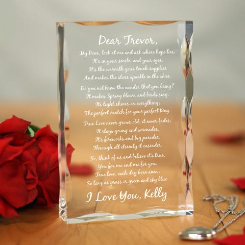 To My Love Personalized Couples Keepsake Block