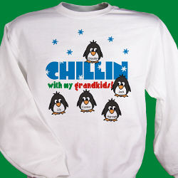 Chillin' Penguin Personalized Winter Sweatshirt