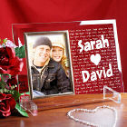 I Love You Beveled Glass Picture Frame