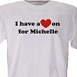 Personalized I Have A Heart On Valentine T-Shirt 32117X