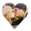 614732 - Picture Perfect Personalized Photo Heart Shaped Wood Jig Saw Puzzle