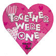 615542 - Together We're One Personalized Heart Shaped Wood Jig Saw Puzzle
