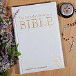 White Personalized Children's Catholic Bible 65000