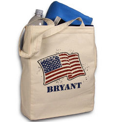 American Pride Personalized Canvas Tote Bag