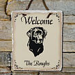 63125426 - Welcome Dog Breed Personalized Slate Plaque 