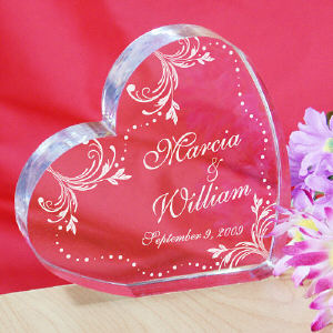Personalized Wedding Couple Heart Keepsake