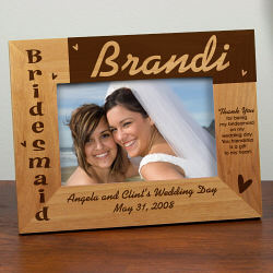 Bridesmaid Wood Picture Frame  