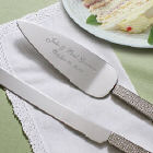 Glitter Galore Personalized Wedding Cake Server and Knife