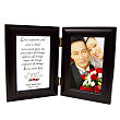 919026 - Love is Patient... Wedding Black Bi-Fold Personalized Picture Frame