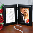 Love is... Wedding Black Bi-Fold Personalized Picture Frame