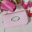 Pink Leather Personalized Manicure Set