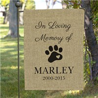 Pet Memorial Burlap Garden Flag GiftsForYouNow