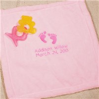 Personalized Pink Baby Blanket