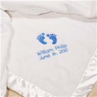 Embroidered Baby Boy Fleece Blanket Personalized Baby Blankets